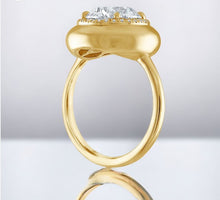 Womens Gold Lab Created Diamond Ring - FREE WORLD-WIDE SHIPPING - JEWELRY STORE