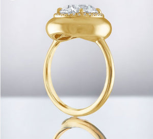 Womens Gold Lab Created Diamond Ring - FREE WORLD-WIDE SHIPPING - JEWELRY STORE