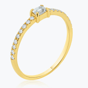 Gold Diamond Ring - FREE WORLD-WIDE SHIPPING - WE ARE A JEWELRY STORE