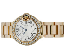 Womens Cartier Ballon Bleu 18K Gold Diamond Watch