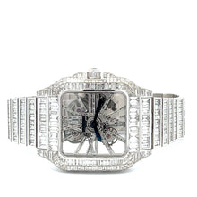 Mens Cartier Santos De Cartier Skeleton 18K Gold Chandelier Diamonds